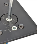 Smooth As A Dream Universal Base Mount Router Lift featuring precise height adjustment dial for accurate routing.