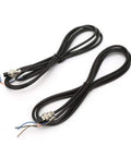 Cabling for Industrial Light Curtain Sensor Switch With 4 6 8 10 Or 12 Beam Options, showing black wires and connectors.