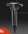Four Ignition Coil Packs And Iridium Spark Plugs For Jeep Compass Patriot, Dodge Journey, Avenger, front view of coil pack