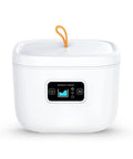 No Sweat Ultrasonic Cleaner For Jewelry Watches And Dentures High Frequency Automatic Bubble Wash Machine In Matte Black with control panel.