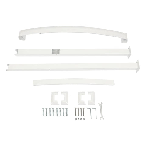 Adjustable Three Foot Steel Step Handrail For Outdoor Stairs Compatible With Two Or Three Steps Built Tough components layout