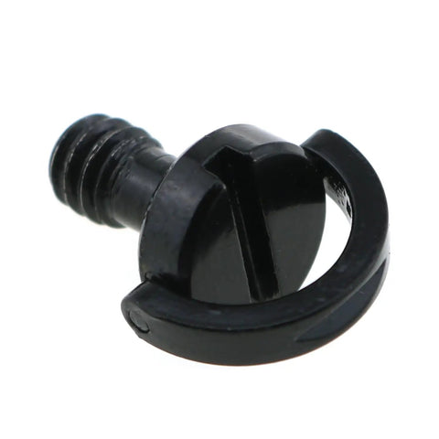 Close-up of a single Three Pack Stainless Steel D Ring Camera Screws One Quarter Inch Quick Release Tripod Nut For Cameras Straps
