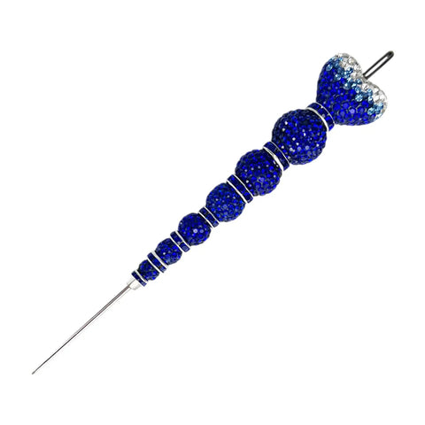 Blue crystal cake decorating scriber tool for fondant, lightweight with non-slip handle for detailing.