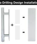 Self Stick Push Pull Helper Handles 10 Pack Silver Cabinet Drawer Pulls Durable ABS Plastic Easy Adhesive Install No Drill No Tools Required for Kitchen Bathroom and Bedroom, no-drill install