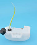 500CC Plastic Fuel Tank For Methanol And Gasoline RC Boats with pipe and tight fit cap, shown on a blue background