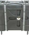 Badass Roto Molded Drum Hardware Case With Top Loading Access And Fold Down Cymbal Vault For Six Cymbals With Heavy Duty Straps