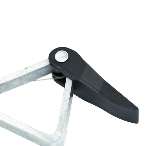 Heavy Duty Aluminum Extension Ladder Locks Kit For 28 11 Rung Lock System Easy Install Quick Fit Durable Safe Upgrade For Your Extension Ladder Ladder Accessories, close-up detail of metal lock.