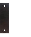 Black 6 Inch Sliding Barn Door Finger Pull Set Heavy Duty Modern Invisible Handle with flat bottom, front view with visible screw holes