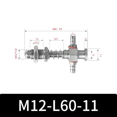 M12-11 Series Big Head Pneumatic Manipulator Rubber Sucker Silicone Industrial Vacuum Suction Cup Mount with dimensions.