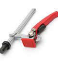 Rugged Woodworking Clamp For Workbench Dog Hole And Versatile Table Vise, red handle, steel alloy, 16mm, quick adjustment feature