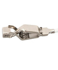 Close-up of clamp on Stainless Steel Plastic Fencing Body Cord With Transparent Foil And Epee Connecting Wire for events