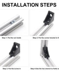 Installation steps for 26Pcs 2020 Corner Bracket Set for Aluminum Extrusion 8020 V Slot T Slot 3D Printer Frames