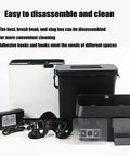 Legit Electric Portafilter Cleaner And Coffee Grounds Knock Box With 58mm Basket For Espresso Machines No Sweat Cleanup Barista Essential Daily Grind Saver disassembled parts and accessories layout