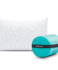 Travel And Camping Adjustable Pillow With Compressible Stuff Sack Small 19 By 13 Inch Pillow Medium Firm Memory Foam With Lulltra Washable Cover