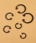 100Pcs Black C Clips Snap Circlip Assortment Kit For Internal External Lock Retaining Rings 11mm To 21mm Six Sizes