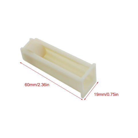 Six Pack White Tube Clamp Set For Water Flow Control Thin Walled Silicone Hose Clamps Drip Bottle Infusion Tubes Plastic Regulator Controllers For Hoses Under 8mm Lightweight And Portable showing clamp size dimensions