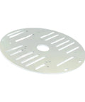 Aluminum Alloy 4WD Robot Car Chassis Base Plate 10.04 By 5.91 Inch Round Platform for DIY Robotics Projects.