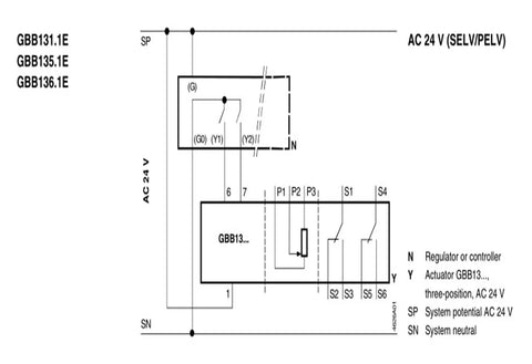 Hella Reliable Rotary Air Damper Actuators Powerpack With Two Tandem Mounted Units 35 Nm Three Position Torque AC 230V wiring diagram