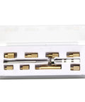 Hot Melt Heat Set Insert Tool Kit With Brass Knurled Nuts For M2 To M8 Tips And Embedding Adapters 3D Printed Parts