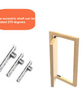 Heavy Duty 2 Pack Offset Pivot Hinges Delivers Slick 360 Degree Swing Motion For Revolving Doors and eccentric shaft detail.