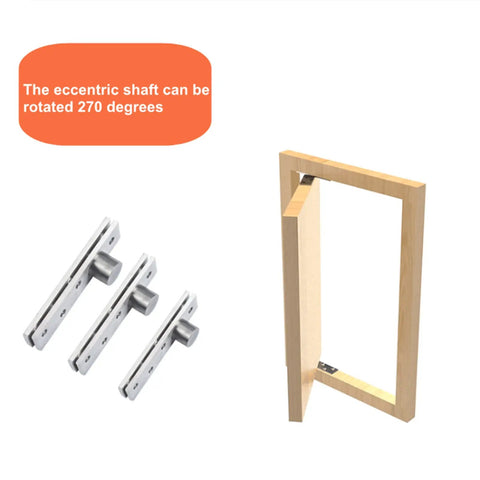 Heavy Duty 2 Pack Offset Pivot Hinges Delivers Slick 360 Degree Swing Motion For Revolving Doors and eccentric shaft detail.