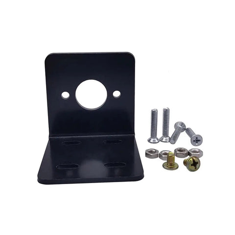 DC Motor Bracket And Steel Base For 750 755 775 795 7 Series Motors Electroplated Fixed Installation Frame Machine Mount Durable Mounting Platform For Precise Alignment And Stable Operation, black steel bracket with screws