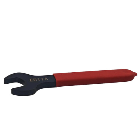 ER11A Collet Chuck Wrench 17Mm Professional Spanner with red non-slip handle for lathe clamping, durable hardened steel construction