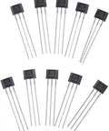 10 Pack Black Hall Effect Linear Sensors for Precise Magnetic Field Sensing Oh49E Ss49E Compatible Hall Element for DIY Projects