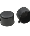 Heavy Duty Black Curtain Rod End Caps For One Point One Inch Diameter Rods Roman Head Finial Ends Metal Seals Set Of Four For Sleek Modern Window Decor And Easy Install black iron pair