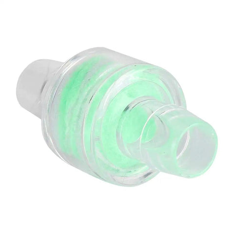 Heavy Duty 10 Pack Three Layer Liquid Cooling Filter For Pc Water Cooling Systems Abs Dual Cotton Strainer Compatible With Five To Eleven Mm Tubing Outer Diameter Eleven Millimeter, clear filter with green mesh.