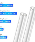 Clear PU Air Hose 8mm OD 5mm ID 32.8ft 10m Pneumatic Tube For Air Tools High Flexibility Knock Resistance Workshop Use