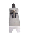 Top Shelf Screwless Mini Insert Toolmaker Vise For Milling And Drill Presses Hardened Steel Machinist Vice showing top view with screw mechanism.