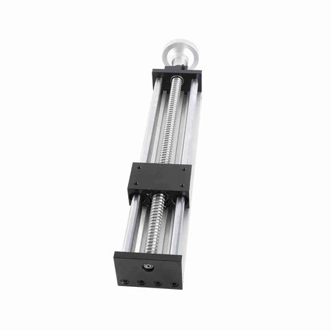 Precision Linear Rail Guide Carriage With 300mm Stroke Manual Handwheel Adjuster For CNC Router Table Woodworking Bench Heavy Duty Aluminum Build Delivers Smooth Ride Shop Ready Hardware Mounting Consistent Accuracy Every Time