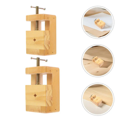 Sturdy Wooden Carving Clamp And Mini Bench Vise For Stone Seal Engraving, durable wood mini vise for stable engraving.