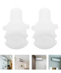 Whisper Quiet Air Conditioner Deflector Bushing Sweep Clips White Plastic Stabilizer Brackets For Secure Cooling And Cabinet Door Fronts Replacement, 2-piece