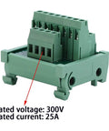 2 In 8 Out Terminal Block Module For DIN Rail And Panel Mount Power Distribution Breakout Board 25A Rating Great For PLCs Servo Drives Power Amplifiers