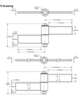 Heavy Duty 6 Inch Weld On Strap Gate Hinge Built Tough With Smooth Rolling Sealed Bearings technical drawing and dimensions