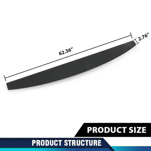 Tailgate Spoiler Cap Molding for Dodge Ram 2500 3500 2019 2024 Textured Black Replacement, product dimensions labeled