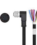 Cognex Vision Cable 24V Power I O Cable CCB PWRIO Right Angle Waterproof M12 12 Pin Female A Code 10M Length, detailed view