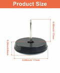 20 Pack 1 Inch Round Furniture Sliders With PTFE Teflon Bottom Heavy Duty Chair Glides, measuring 0.68inch diameter.