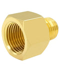 Brass Pipe Fittings Set 6 Pack 3/8 Inch NPT Male To 1/2 Inch NPT Female Reducer Connectors for plumbing jobs, corrosion resistant