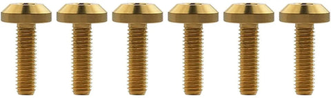 Top Shelf Titanium Hex Bolt And Screw Kit For Motorcycle And Bicycle Gear Upgrades Featuring Gold Finished Heavy Duty Fasteners with precision threads.