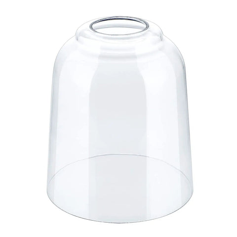 Clear Glass Lamp Shade Lipless Dome With 1-5/8 Inch Fitter for Chandelier, Wall Sconce, and Vanity Light Replacement shown upright