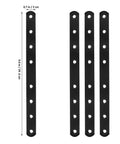 4 Pack Stainless Steel Flat Bar Brackets Straight Brace Plates For Wood Furniture Repair, Heavy Duty Metal Mending Plates, Easy Install, Black