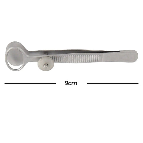 Chalazion Eyelid Clamp For Simulation And Training Stainless Steel Ophthalmic Forceps 9 Cm Length Medium 20Mm Outer Diameter Pro Grade Precision Instrument For Eye Care Students, 9cm