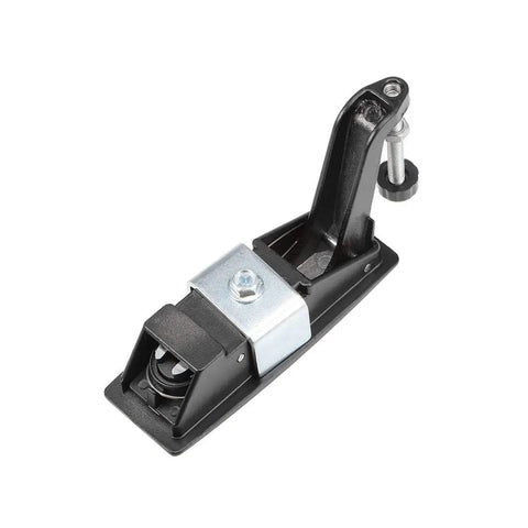 Push Button Pop Up Cabinet Lock With Key Two Pack Black Cam Lock for cabinets, shown in detail with zinc alloy construction