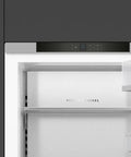 Panel Ready 24 Inch Integrated Refrigerator Freezer Combo With Automatic Ice Maker Built In Kitchen Appliance interior view with shelves.