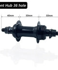 36 Hole Front And Rear Disc Brake Wheel Hub Hollow Shaft Kit For Mountain Bikes, front hub 36 hole, 140mm length