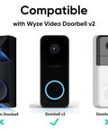 Image showing compatibility of Wedge Kit For Wyze Video Doorbell V2 Only With Three Mounting Brackets, among various doorbell models.