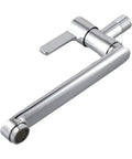 Cold Only Wall Mounted Faucet, Extended Reach 304 Stainless Steel Rotatable Kitchen Sink Tap with Single Lever for Mop Pool(20cm) close-up view.